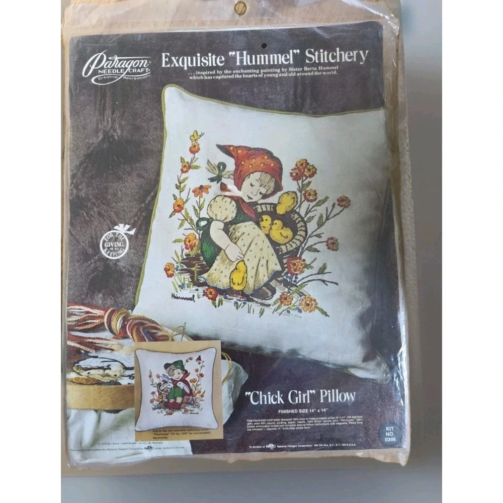 Vintage 1975 Hummel Stitchery Kits NOS Lot 3 Paragon Needlecraft GIFT